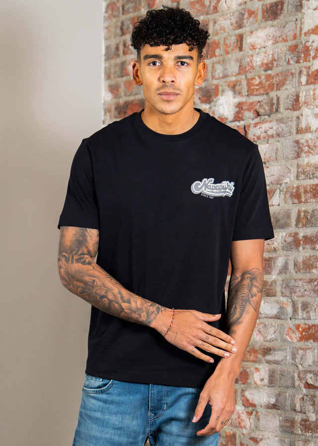Napapijri T-shirts S zinc ss - black beauty
