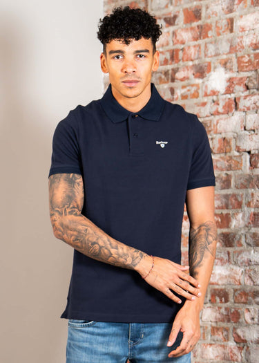 Barbour Polo's Barbour tartan pique polo - new navy