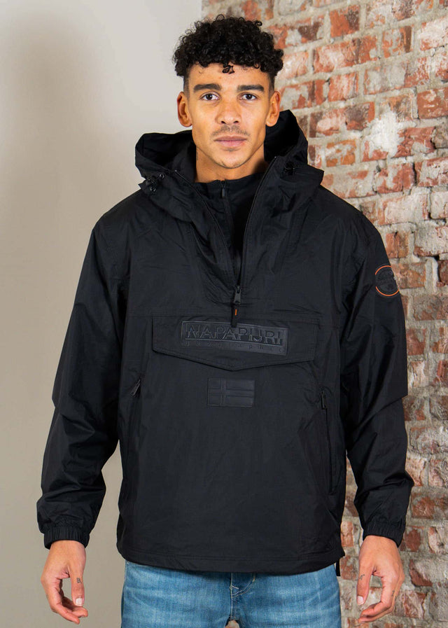 Napapijri Jassen Lightweight Packable Rainforest Overhead rf next Jacket - black beauty