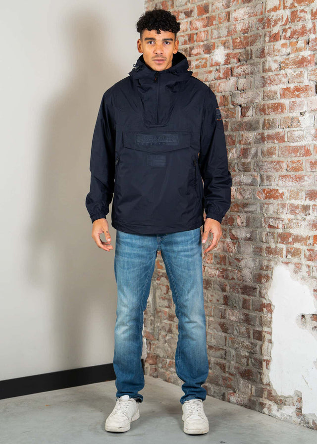 Napapijri Jassen Lightweight Packable Rainforest Overhead rf next Jacket - blu marine