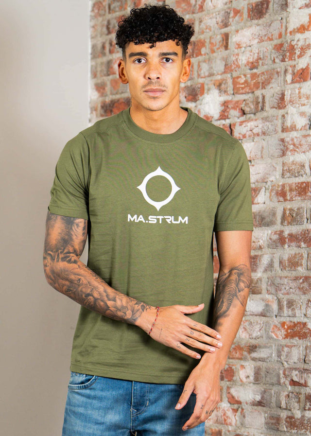 MA.Strum T-shirts Beam logo tee - bronze green