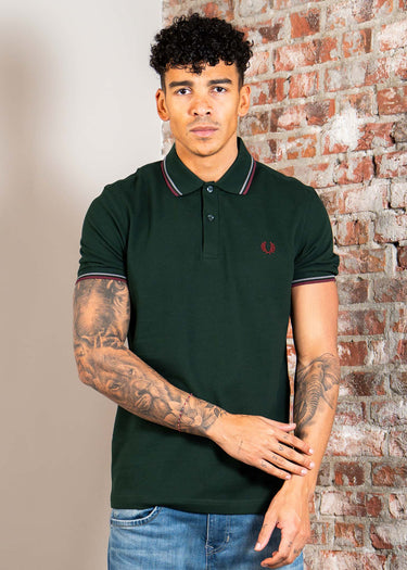 Fred Perry Polo's Twin tipped fred perry shirt - grassroots stockport blue oxblood