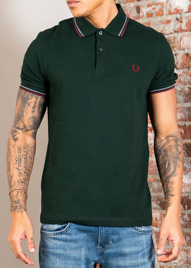 Fred Perry Polo's Twin tipped fred perry shirt - grassroots stockport blue oxblood