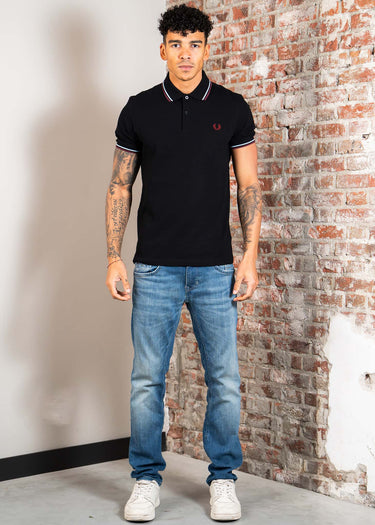 Fred Perry Polo's Twin tipped fred perry shirt - black ball boy blue oxblood