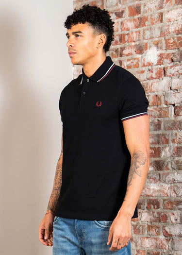 Fred Perry Polo's Twin tipped fred perry shirt - black ball boy blue oxblood