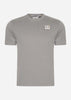 Aquascutum T-shirts Active club check patch t-shirt - charcoal