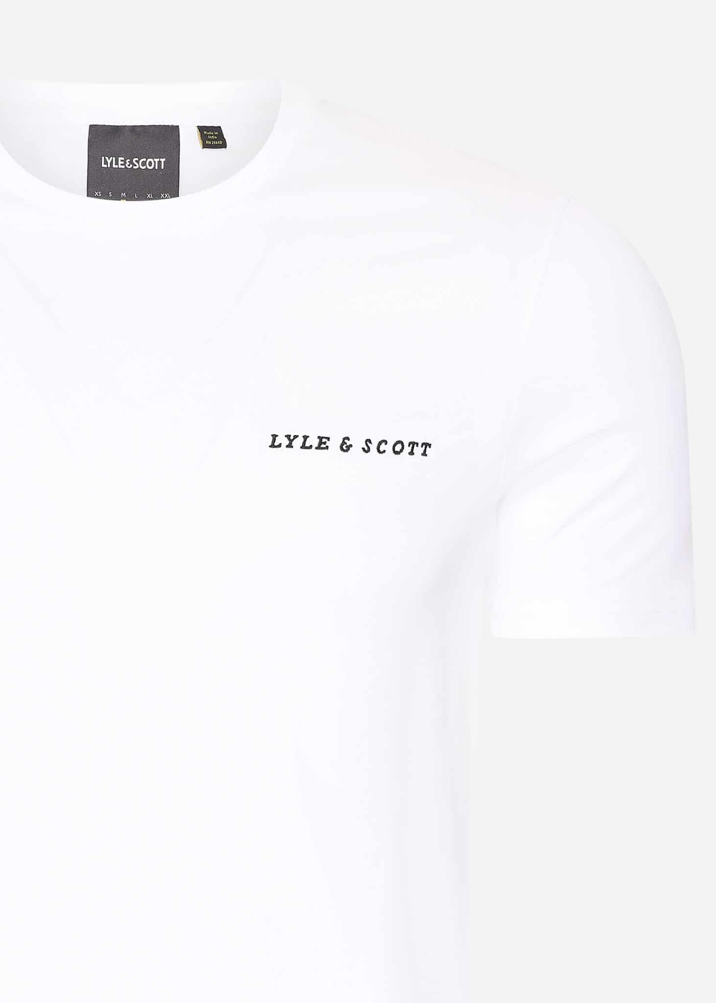 Lyle & Scott T-shirts Embroidered t-shirt - white jet black