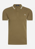 Fred Perry Polo's  Twin tipped Fred Perry shirt - shaded stone snow white ecru 