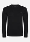 Lyle & Scott Truien  Tonal eagle cotton crew neck jumper - jet black 