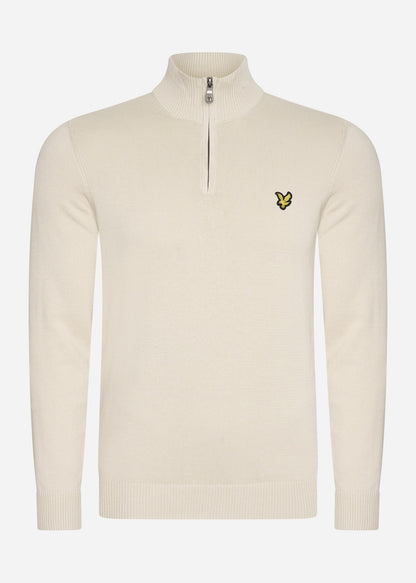 Lyle & Scott Truien  Cotton merino quarter zip jumper - cove 