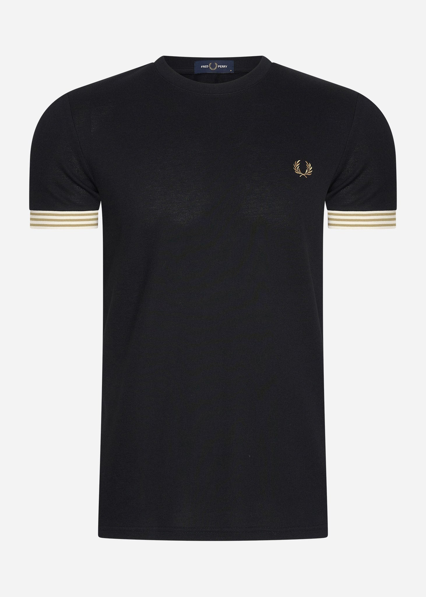 Fred Perry T-shirts  Striped cuff t-shirt - black 