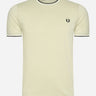 Fred Perry T-shirts  Twin tipped t-shirt - oatmeal ecru black 