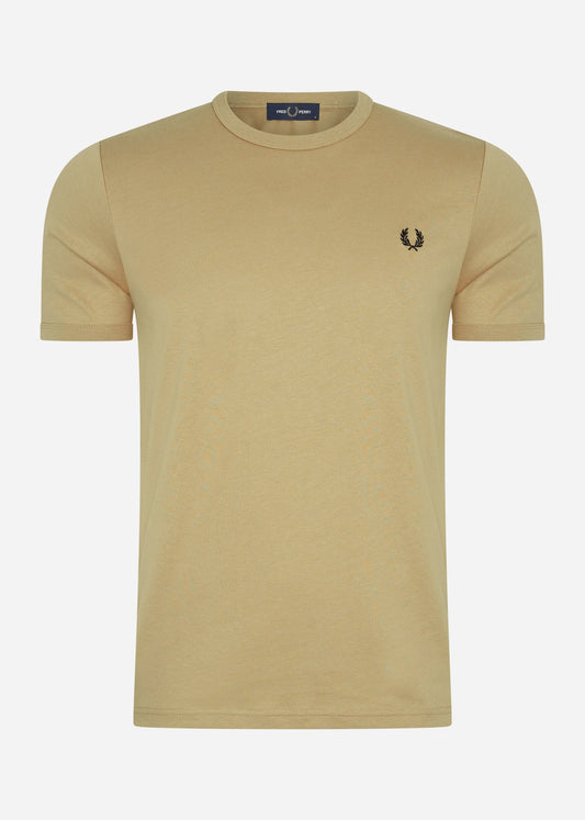 Fred Perry T-shirts  Ringer t-shirt - warm stone black 