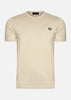 Fred Perry T-shirts  Ringer t-shirt - oatmeal black 