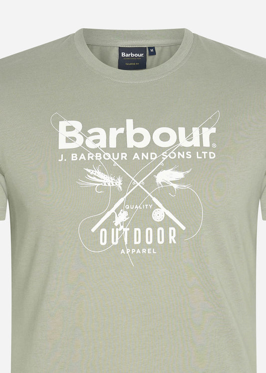 Barbour T-shirts  Fly tee - forest fog 