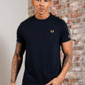 Fred Perry T-shirts Contrast tape ringer t-shirt - navy honeycomb