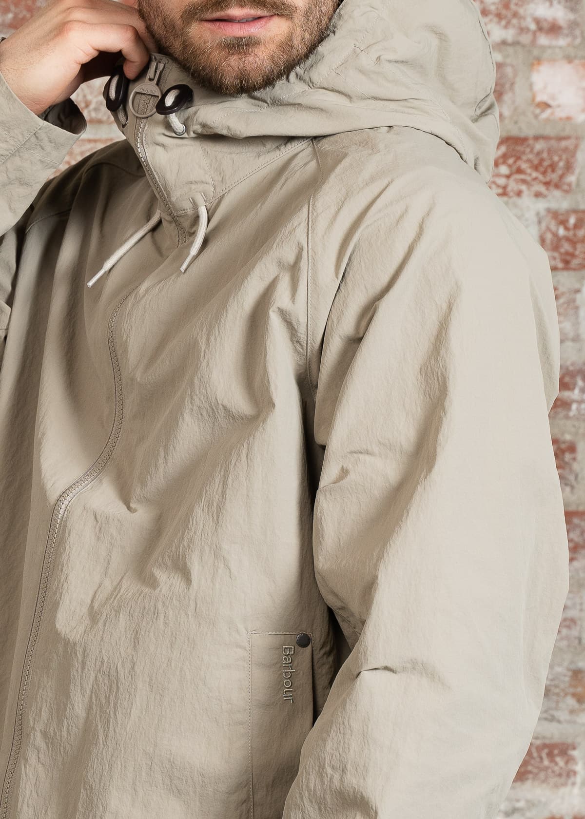 Barbour Jassen Barbour wylam showerproof jacket - concrete northshore