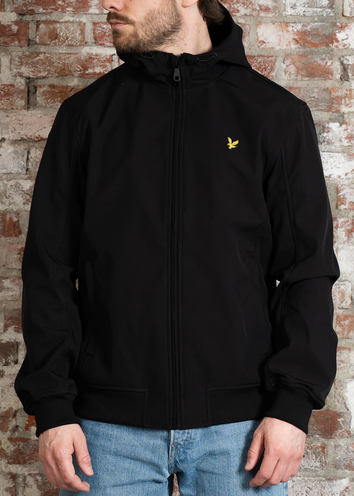 Lyle & Scott Jassen Mesh back softshell jacket - jet black