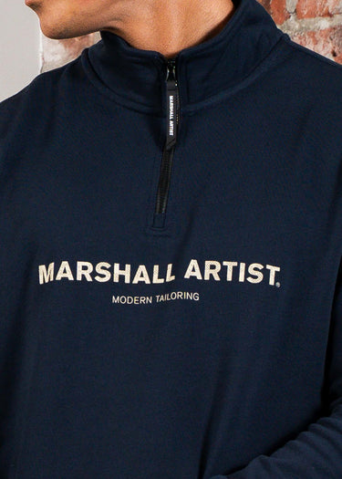 Marshall Artist Truien Costal erosion 1/4 zip - navy