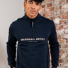 Marshall Artist Truien Costal erosion 1/4 zip - navy