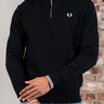 Fred Perry Truien Half zip sweatshirt - black