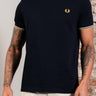 Fred Perry T-shirts Twin tipped t-shirt - navy ecru honeycomb