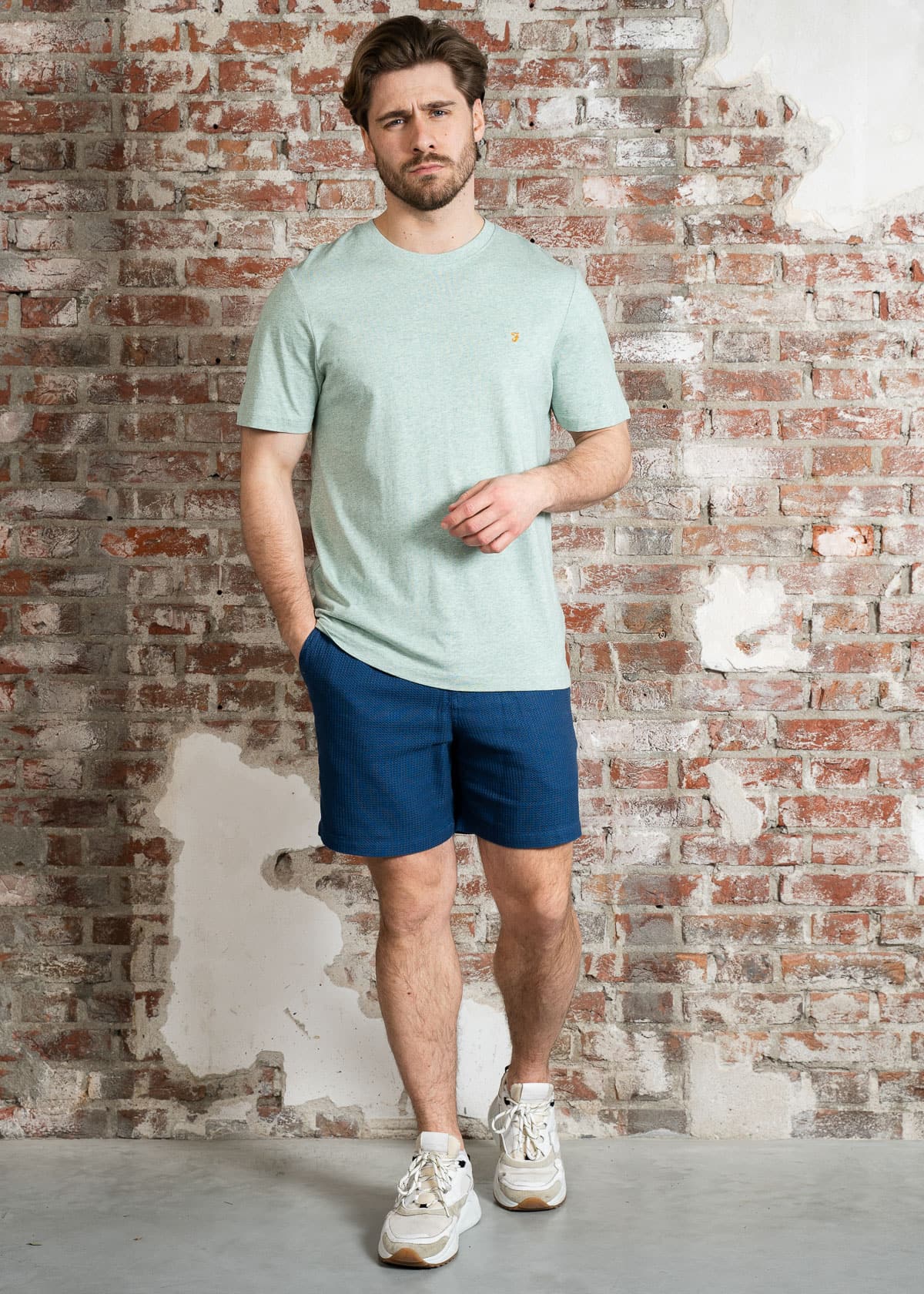 Farah T-shirts Danny reg ss tee - grove green marl