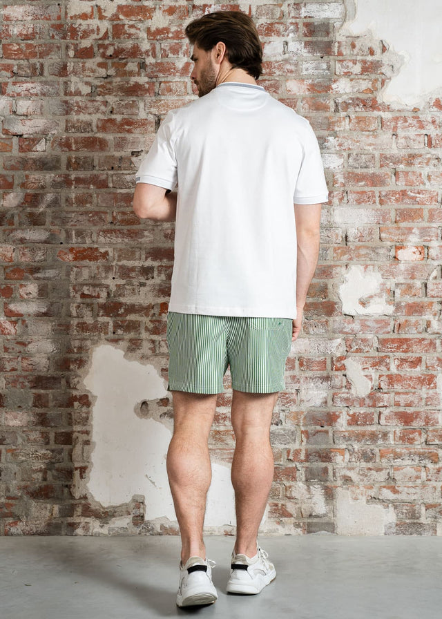 Farah Zwembroeken Colbert seersucker swimshort - green meadow
