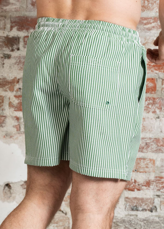 Farah Zwembroeken Colbert seersucker swimshort - green meadow