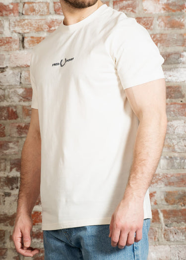 Fred Perry T-shirts Embroidered t-shirt - ecru