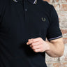 Fred Perry Polo's Twin tipped fred perry polo shirt- Navy Ultra Violet Laurel Wreath Green