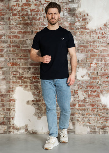 Fred Perry T-shirts Rear powder laurel graphic tee - navy