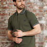 Fred Perry Polo's Twin tipped fred perry polo shirt- Laurel Wreath Green Light Ice