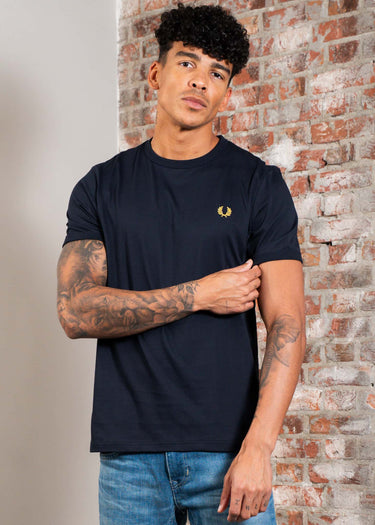 Fred Perry T-shirts Ringer t-shirt - navy honeycomb