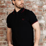 Fred Perry Polo's Twin tipped fred perry polo shirt- black burnt red