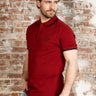 Fred Perry Polo's Twin tipped fred perry polo shirt- burnt red navy