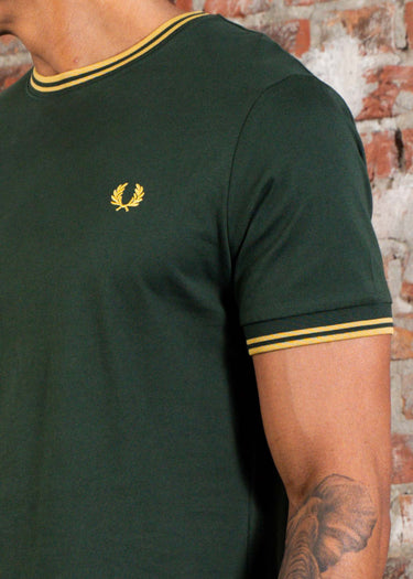 Fred Perry T-shirts Twin tipped t-shirt - Court Green Honeycomb