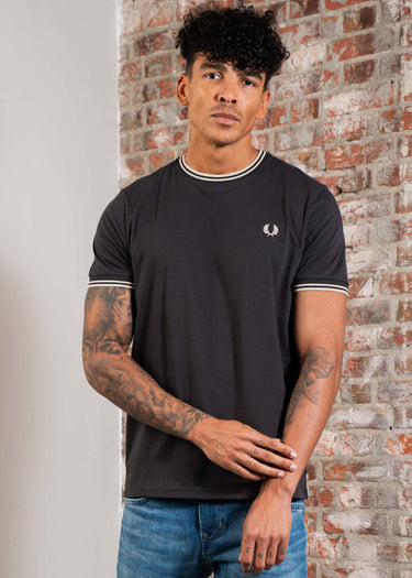 Fred Perry T-shirts Twin tipped t-shirt - Anchor Grey Oatmeal