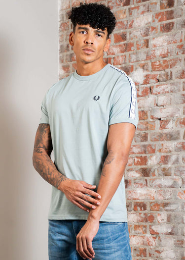 Fred Perry T-shirts Taped ringer t-shirt - silver blue