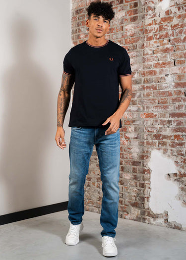 Fred Perry T-shirts Twin tipped t-shirt - navy cinnamon