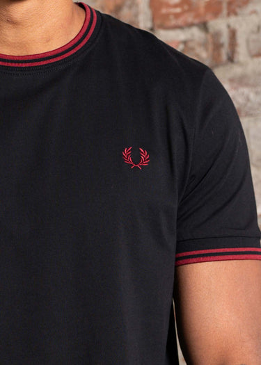 Fred Perry T-shirts Twin tipped t-shirt - black burnt red
