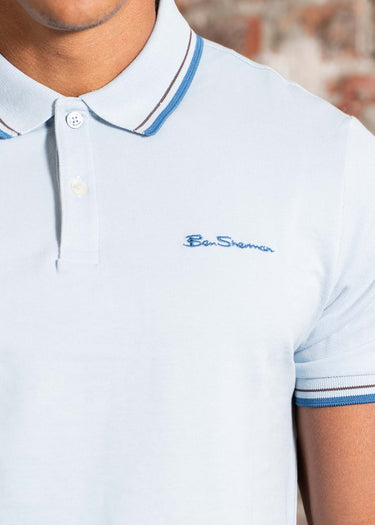 Ben Sherman Polo's Signature pique polo - ice blue