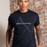 Armani Exchange T-shirts Diagonal logo t-shirt - navy