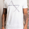 Armani Exchange T-shirts Diagonal logo t-shirt - white