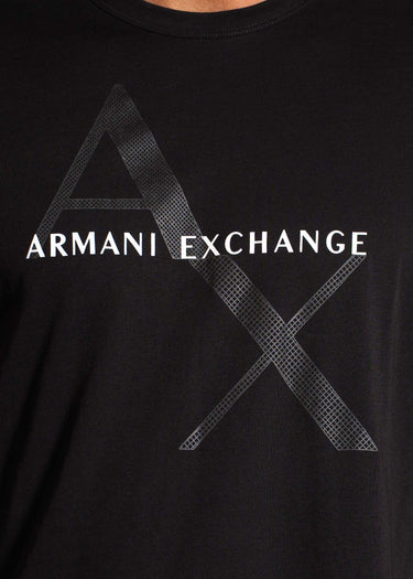 Armani Exchange T-shirts Diagonal logo t-shirt - black