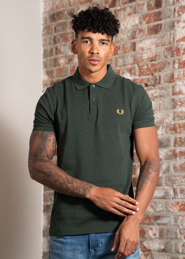 Fred Perry Polo's The fred perry polo shirt- court green honeycomb