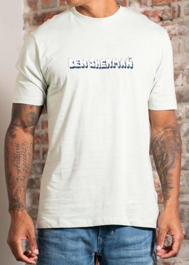 Ben Sherman T-shirts Music machine record press - light green