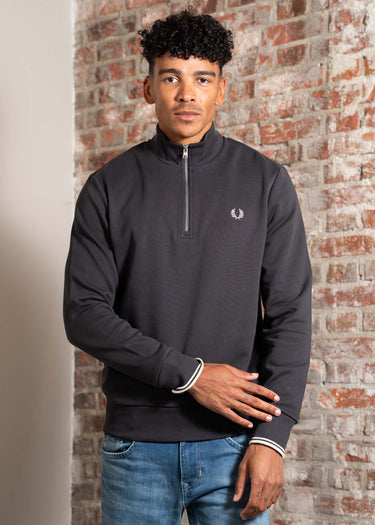 Fred Perry Truien Half zip sweat-shirt - Anchor Grey Oatmeal