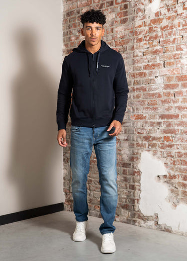 Armani Exchange Vesten Stretch fabric zip-up sweatshirt - blue