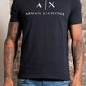 Armani Exchange T-shirts Slim fit jersey t-shirt with logo - navy